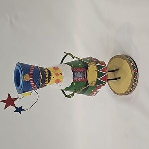 Vintage Robert Alan Candle Co. Handpainted Metal Candlestick Holder